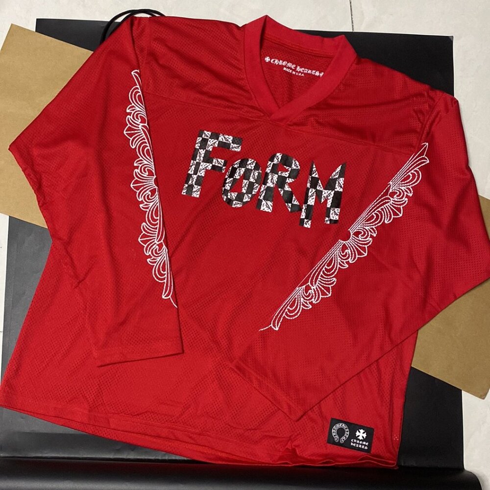 Chrome Hearts Matty Boy Form Long Sleeve Jersey-Red